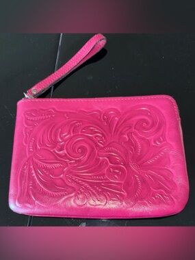 Patricia Nash Cassini tooled leather wristlet or clutch Excellent condition